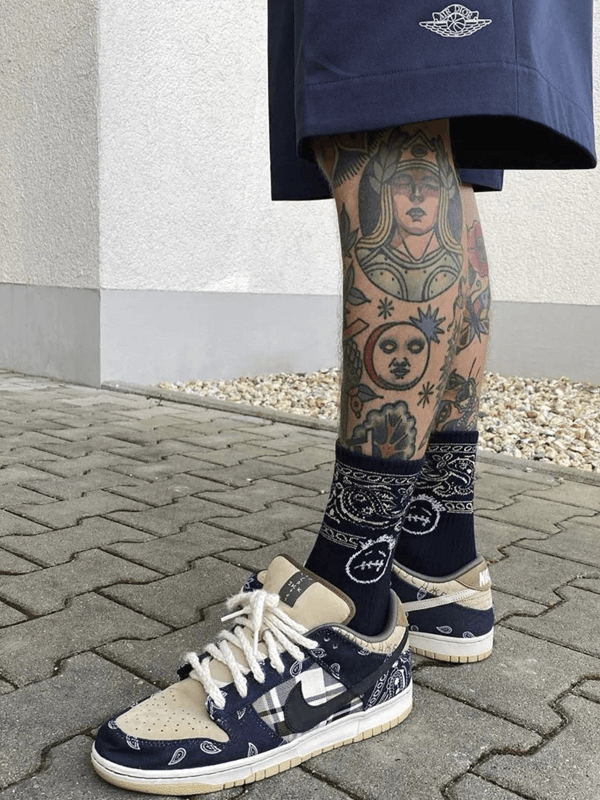 Socks Skate Crew Socks Men Sport Travis Scott Cactus Jack Free Sticker - Logo Travis