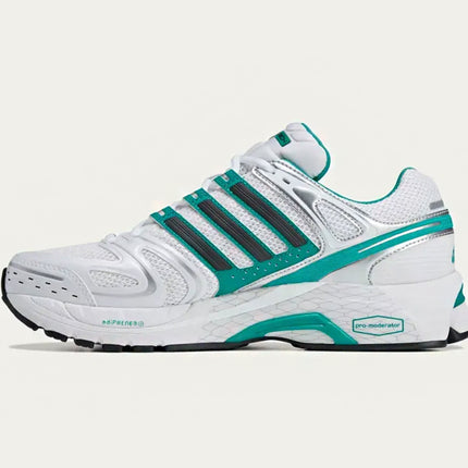 Sporty & Rich x adidas Adistar Control 5 Cloud White Carbon Pure Teal