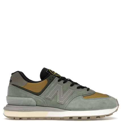 Stone Island x New Balance 574 Legacy Light Green Mustard Gold