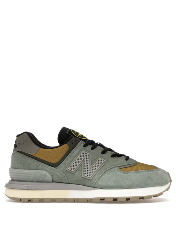 Stone Island x New Balance 574 Legacy Light Green Mustard Gold