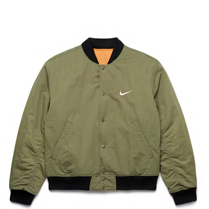 Stussy x Nike Reversible Varsity Jacket Medium Olive/Bright Mandarin