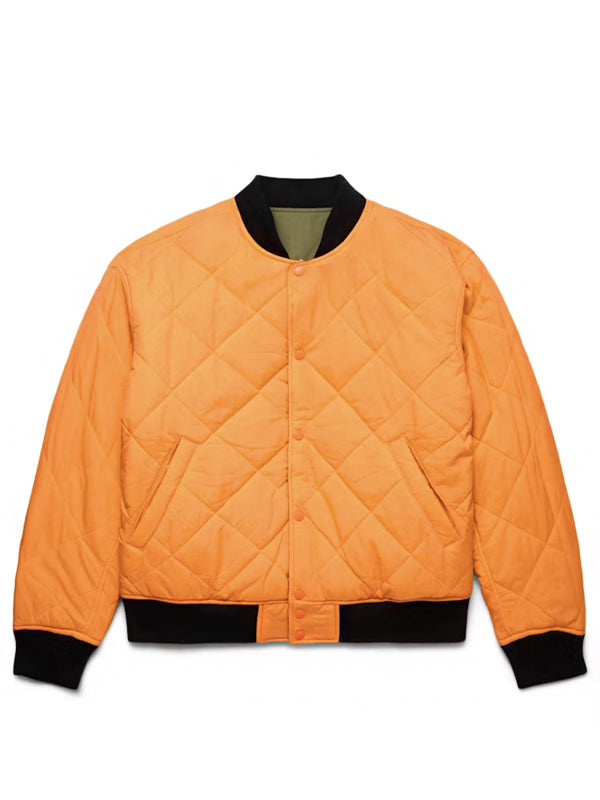 Stussy x Nike Reversible Varsity Jacket Medium Olive/Bright Mandarin