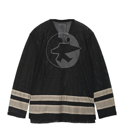 Stussy x Our Legacy Work Shop Hockey Jersey Black/Beige Mighty Mesh