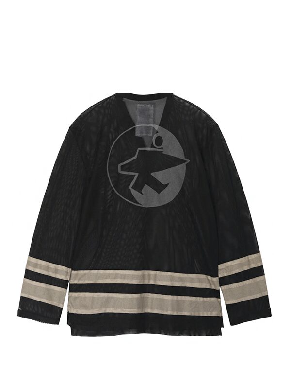 Stussy x Our Legacy Work Shop Hockey Jersey Black/Beige Mighty Mesh