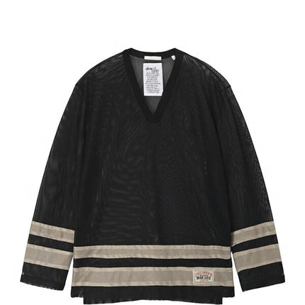 Stussy x Our Legacy Work Shop Hockey Jersey Black/Beige Mighty Mesh