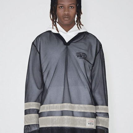 Stussy x Our Legacy Work Shop Hockey Jersey Black/Beige Mighty Mesh