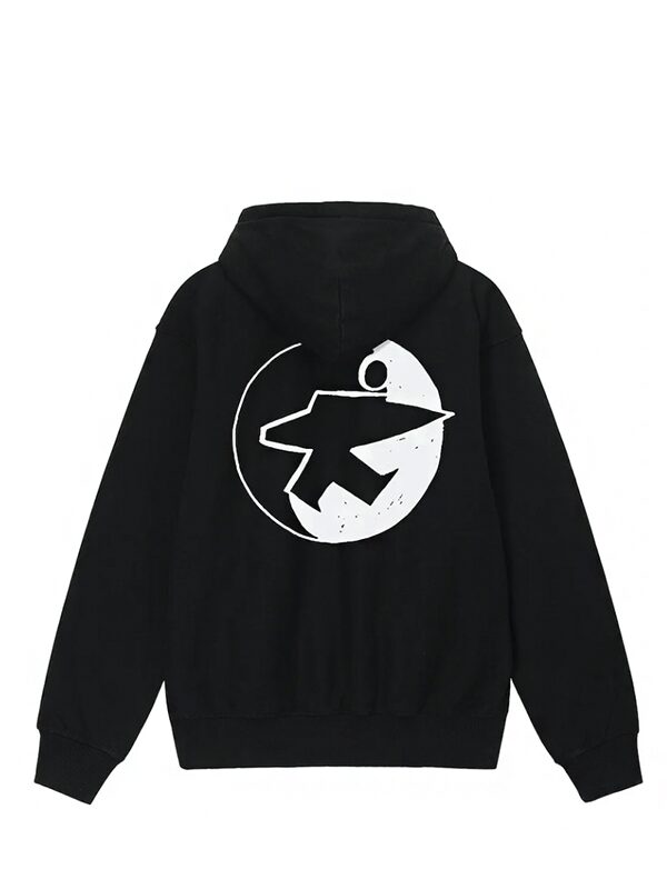 Stussy x Our Legacy Work Shop Surfman Pigment Dyed Hoodie Black