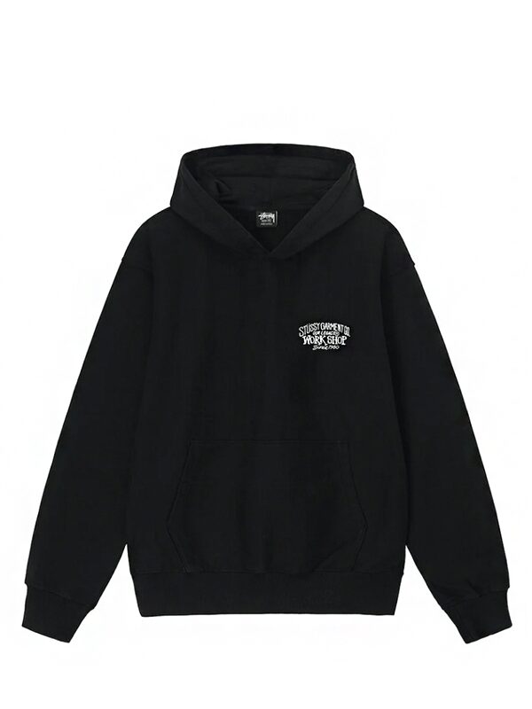 Stussy x Our Legacy Work Shop Surfman Pigment Dyed Hoodie Black