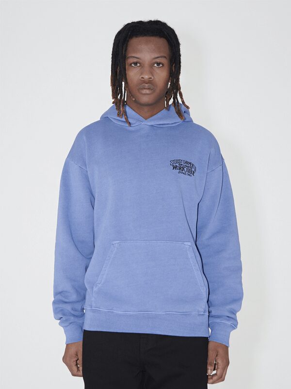 Stussy x Our Legacy Work Shop Surfman Pigment Dyed Hoodie Blue