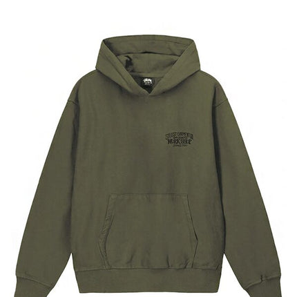 Stussy x Our Legacy Work Shop Surfman Pigment Dyed Hoodie Dark Olive
