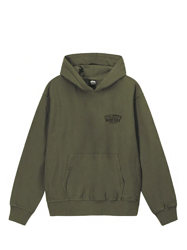 Stussy x Our Legacy Work Shop Surfman Pigment Dyed Hoodie Dark Olive