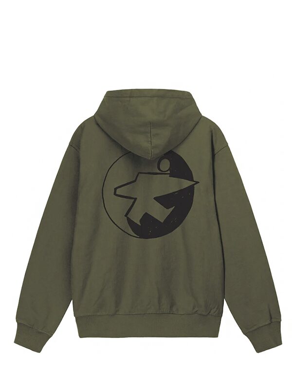 Stussy x Our Legacy Work Shop Surfman Pigment Dyed Hoodie Dark Olive
