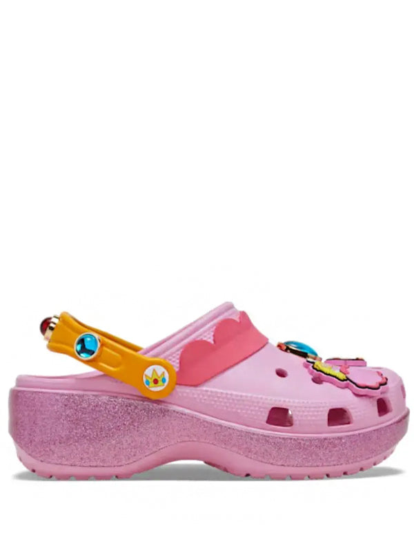 Super Mario x Crocs Classic Platform Clog Princess Peach Pink