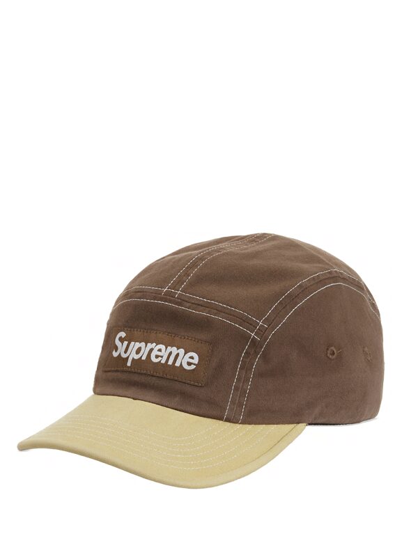 Supreme 2-Tone Twill Camp Cap Brown
