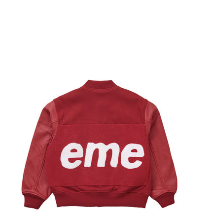 Supreme Big Logo Chenille Varsity Jacket Red