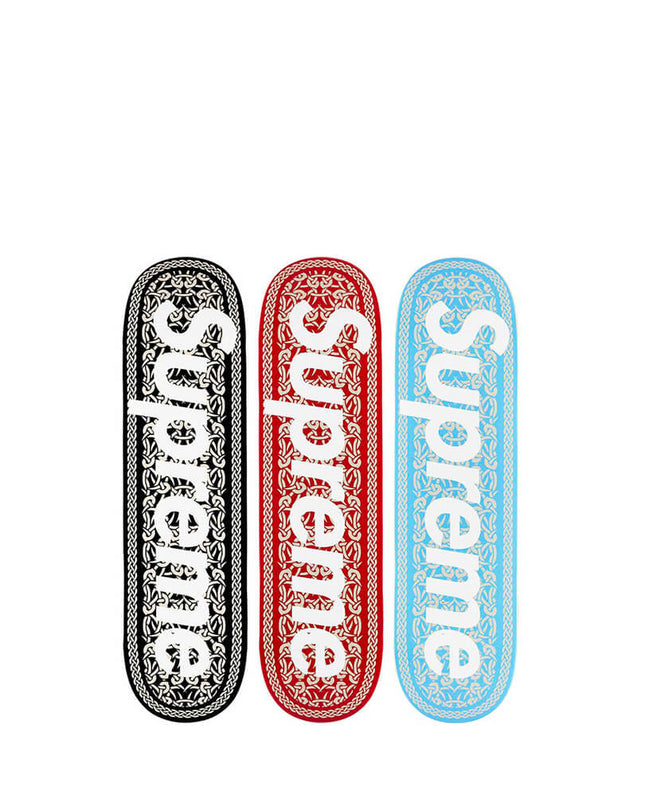 Supreme Celtic Knot Skateboard Deck Set Black/Red/Blue