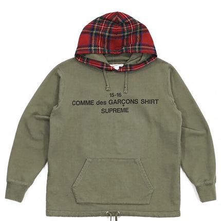 Supreme Comme Des Garcons Hooded Sweatshirt Olive