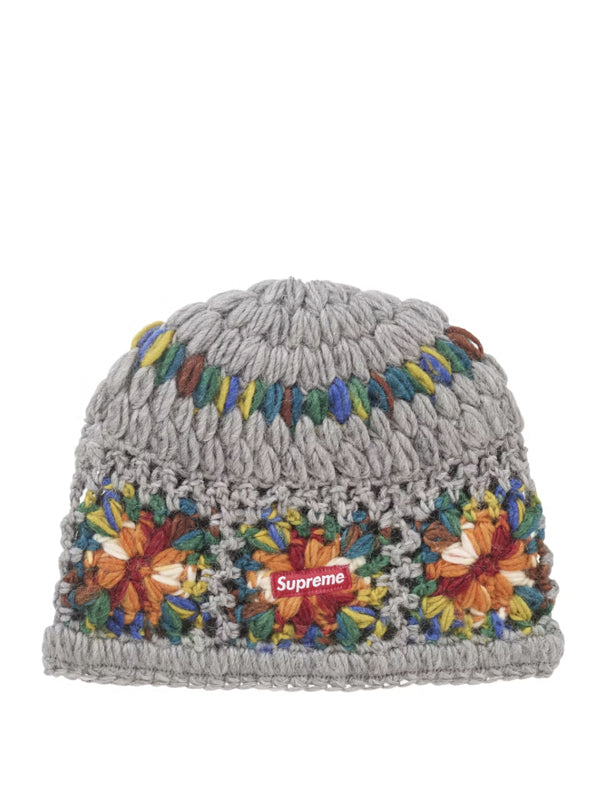 Supreme Crochet Beanie (SS25) Heather Grey