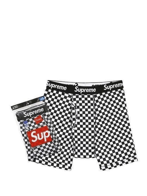 Supreme Hanes Boxer Briefs (2 Pack) Checkered
