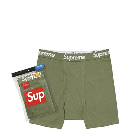 Supreme Hanes Boxer Briefs (2 Pack) Olive