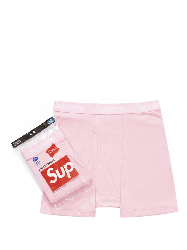Supreme Hanes Boxer Briefs (2 Pack) Pink