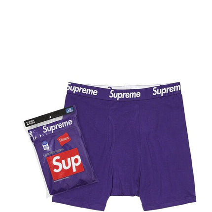 Supreme Hanes Boxer Briefs (2 Pack) Purple