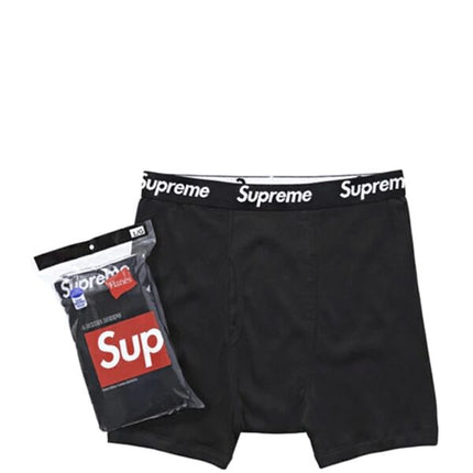 Supreme Hanes Boxer Briefs (4 Pack) Black