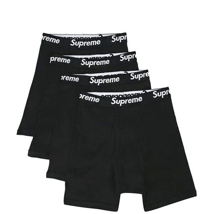 Supreme Hanes Boxer Briefs (4 Pack) Black