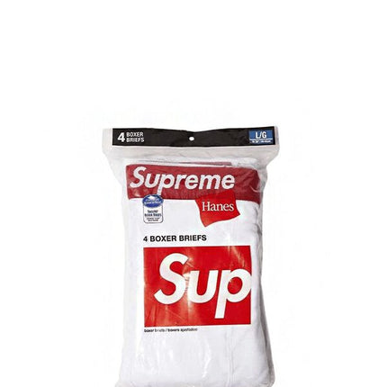 Supreme Hanes Boxer Briefs White