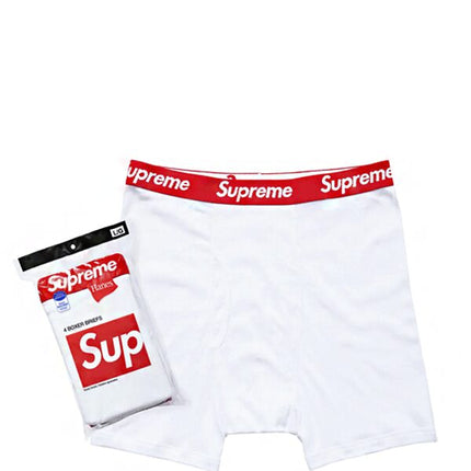 Supreme Hanes Boxer Briefs White