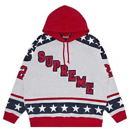 Supreme Hockey Hooded Sweatshirt Ash Grey