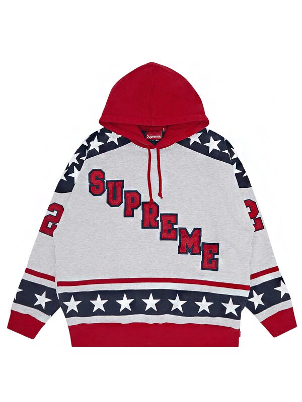 Supreme Hockey Hooded Sweatshirt Ash Grey