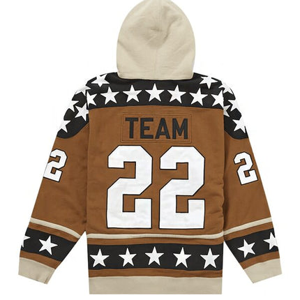 Supreme Hockey Hooded Sweatshirt Brown