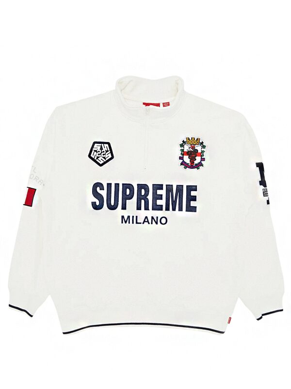 Supreme Milano Half Zip Pullover White