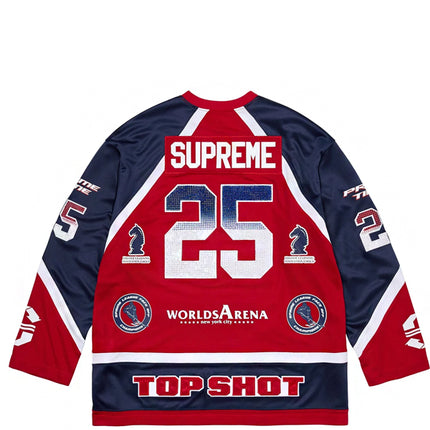 Supreme Rhinestone Hockey Jersey Red