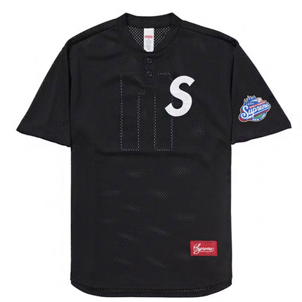 Supreme S Logo Baseball Henley (SS25) Black