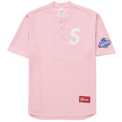 Supreme S Logo Baseball Henley (SS25) Pink