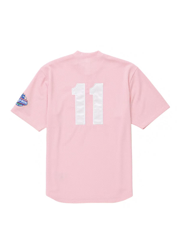 Supreme S Logo Baseball Henley (SS25) Pink