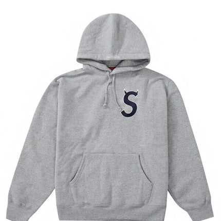 Supreme S Logo Hooded Sweatshirt Heather Grey