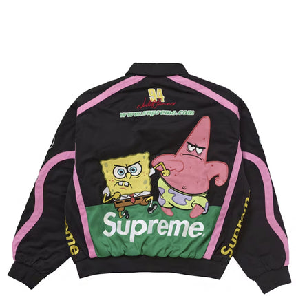 Supreme SpongeBob SquarePants Jeff Hamilton Racing Jacket Black