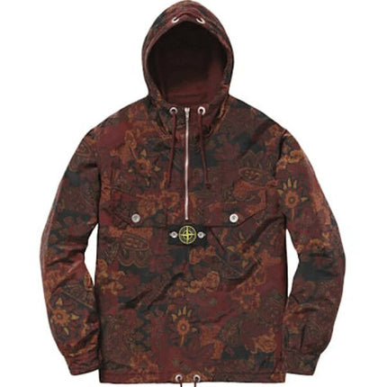 Supreme Stone Island Paisley Nylon Metal 5C Anorak Burgundy