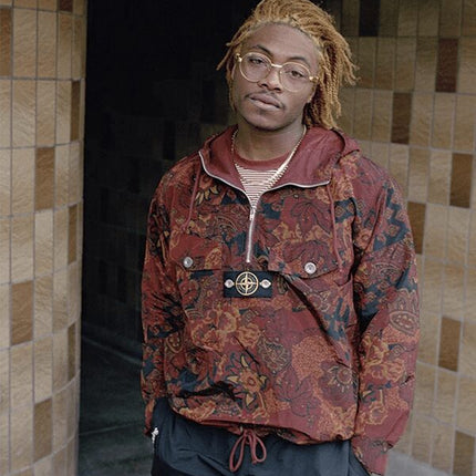 Supreme Stone Island Paisley Nylon Metal 5C Anorak Burgundy