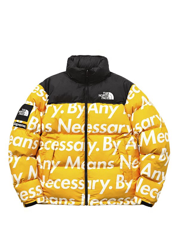 Supreme The North Face By Any Means Nuptse Jacket Yellow