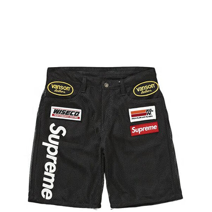 Supreme Vanson Leathers Cordura Mesh Short Black