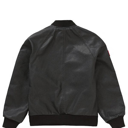 Supreme Vanson Leathers Perforated Bomber Jacket Black