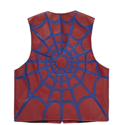 Supreme Vanson Leathers Spider Web Vest Red
