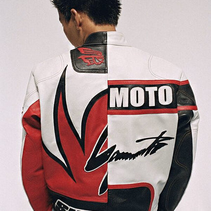 Supreme Yohji Yamamoto Vanson Leathers Split Jacket White
