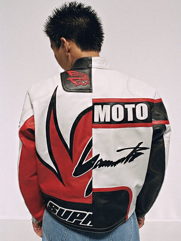Supreme Yohji Yamamoto Vanson Leathers Split Jacket White