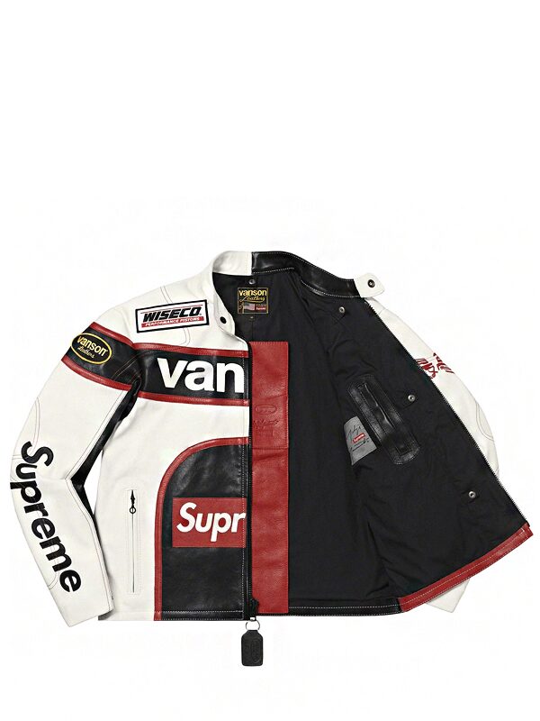 Supreme Yohji Yamamoto Vanson Leathers Split Jacket White