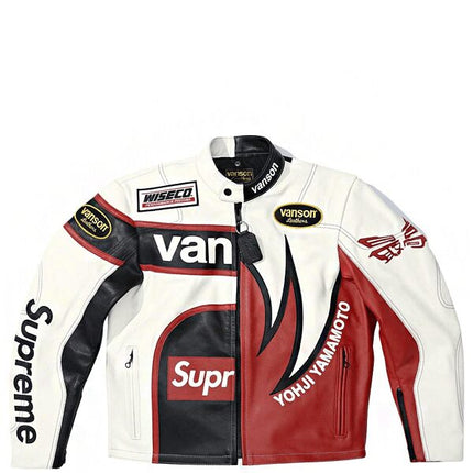 Supreme Yohji Yamamoto Vanson Leathers Split Jacket White